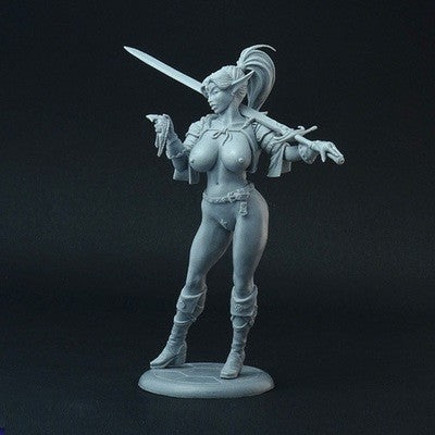 Naked Female Elf 90mm figure, sculpture