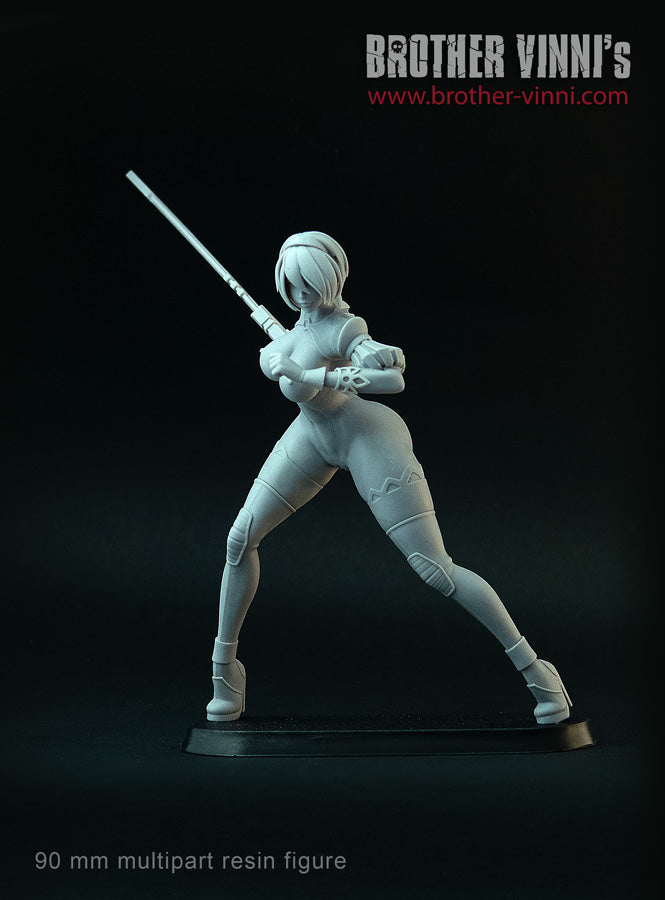 Copy of Cyber Mercenary ver.2 90mm female  figurine