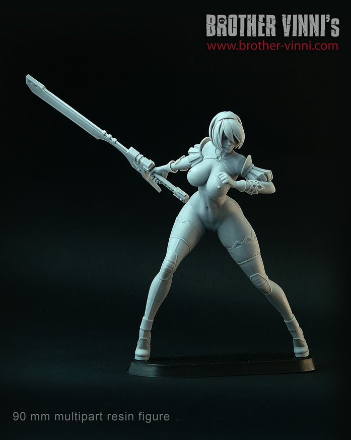 Copy of Cyber Mercenary ver.2 90mm female  figurine