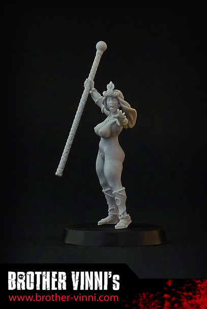 Female Sorcerer ver.2 miniature (or Female Mage, Wizard) - Brother Vinni