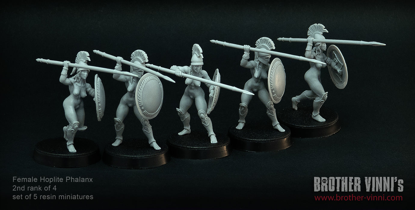 Female Hoplites 2/4 (28 mm miniatures by Brother Vinni)