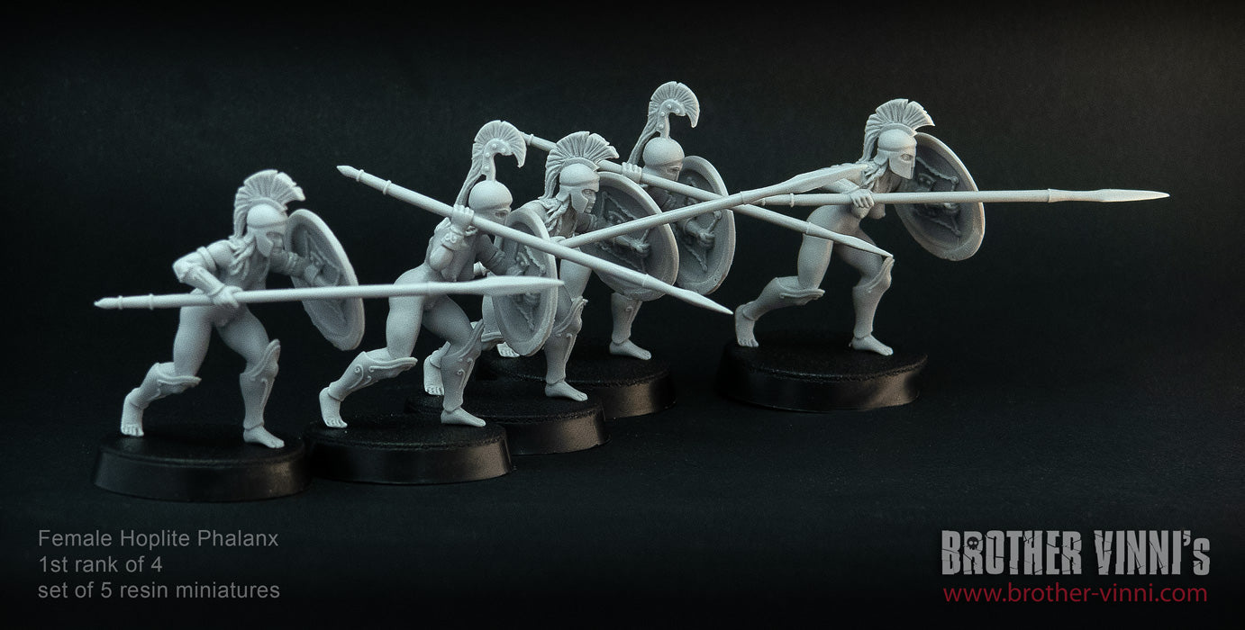 Female Hoplites 1/4 (resin miniatures, 28 mm scale)