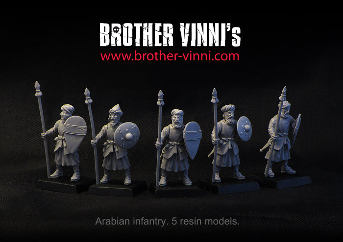 Copy of Arabian (Saracen) warriors miniatures, 2nd rank.
