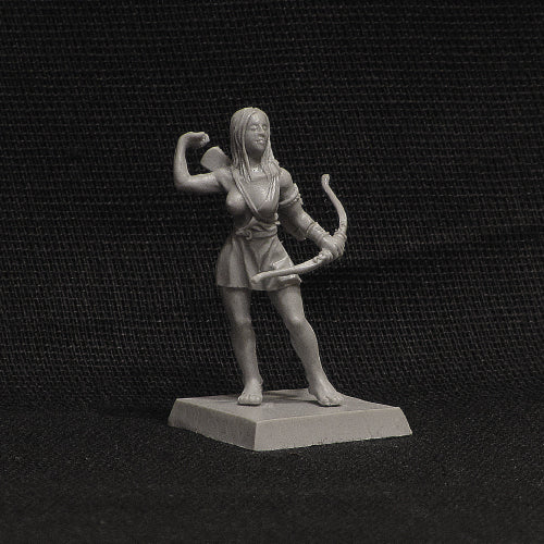 Female Greek Archer - fantasy resin miniature for wargaming