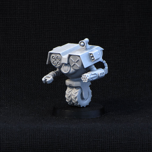 Urban Police Bot 3d printed miniature, resin