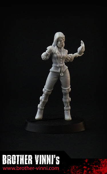 Black Sorceress miniature for wargames