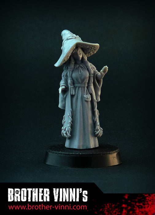Witch miniature. Fantasy miniature for DnD, D&D and other tabletop RPG