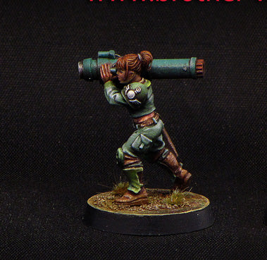 Grenade Launcher miniature. Female Guard 28mm Trooper