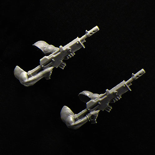 Male hands with rifles, wargame sci-fi 28mm resin bits, accessories
