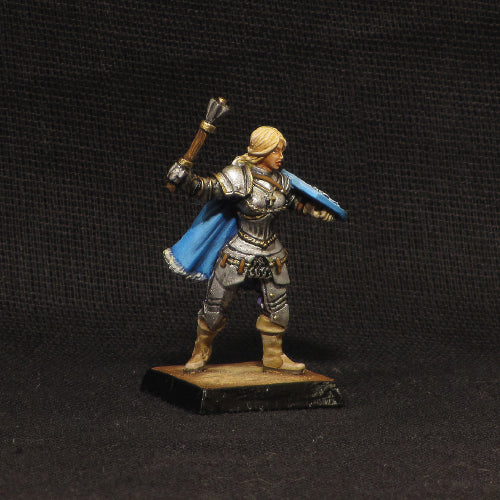 Female Paladin (Knight) miniature - resin 28mm for tabletop RPG