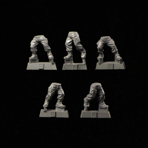 Male soldier legs, wargame sci-fi 28mm resin bits, accessories