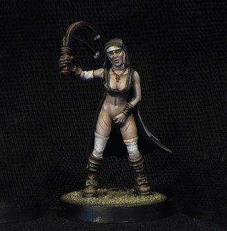 Nun miniature, female flagellant - resin 28mm for wargaming