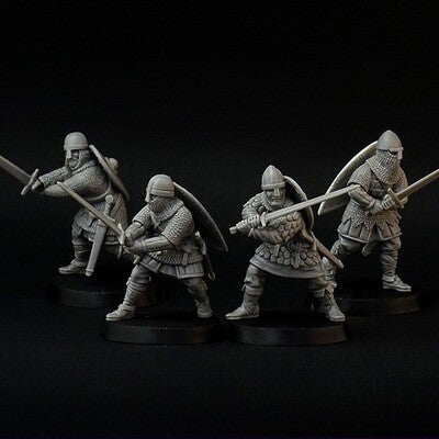 Knights with great swords miniature set for wargaming by Brother Vinni.