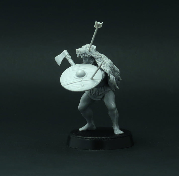 Viking Berserk (ulfhednar) miniatures, 28 mm for SAGA, resin by Brother Vinni