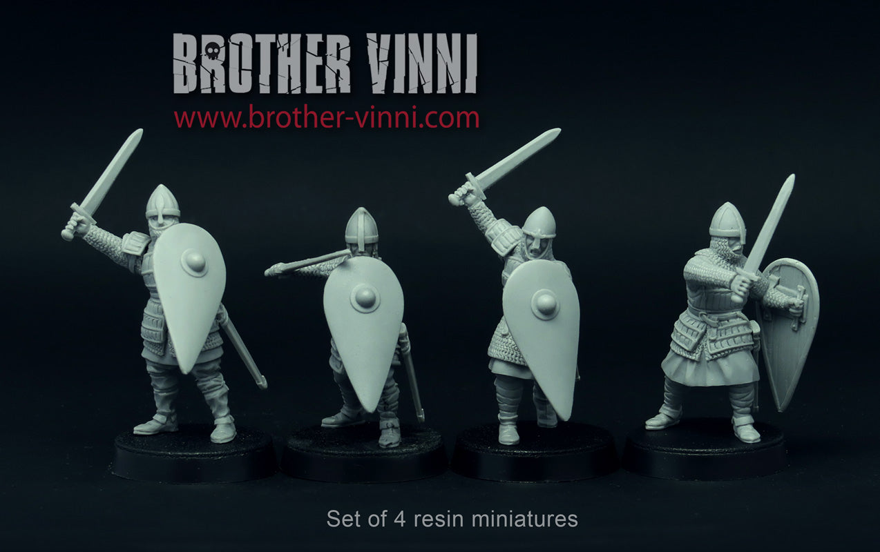 Italo-Norman Knights miniature set for SAGA, 28mm resin miniatures by Brother Vinni