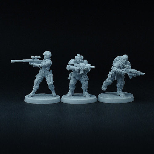 Sci-Fi Soldiers (Military Mercenaries) miniatures for wargaming
