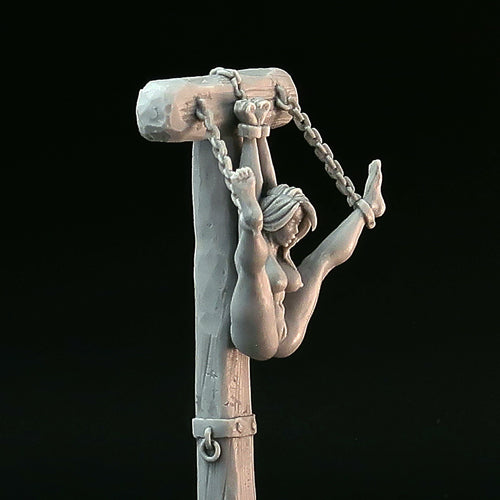 Naked Woman in bondage resin miniature, sculpture #26n