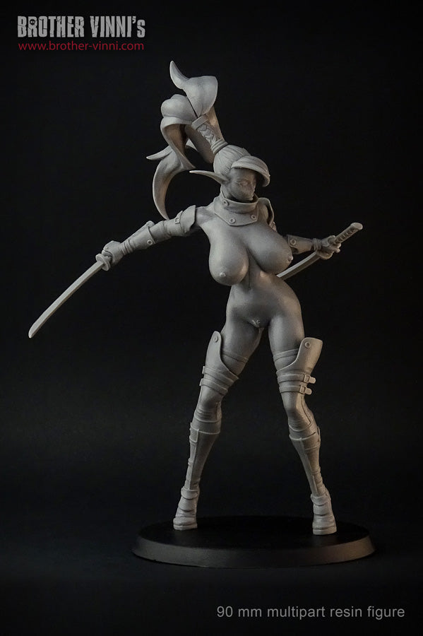 female Elf warrior, fantasy 90mm figure