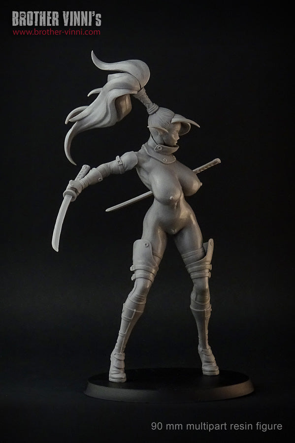 female Elf warrior, fantasy 90mm figure