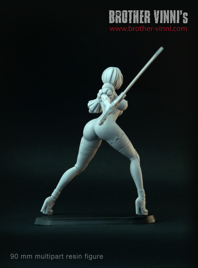 Copy of Cyber Mercenary ver.2 90mm female  figurine