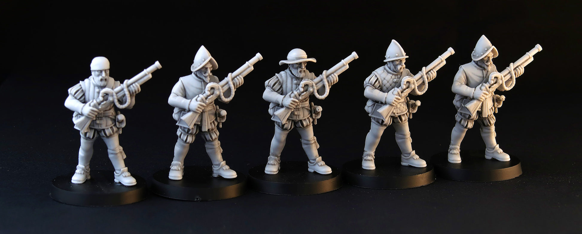 Imperial Hand Gunners wargame miniature set, 28mm resin