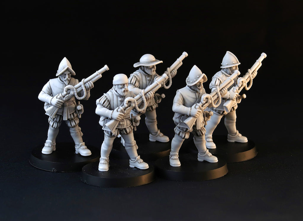 Imperial Hand Gunners wargame miniature set, 28mm resin