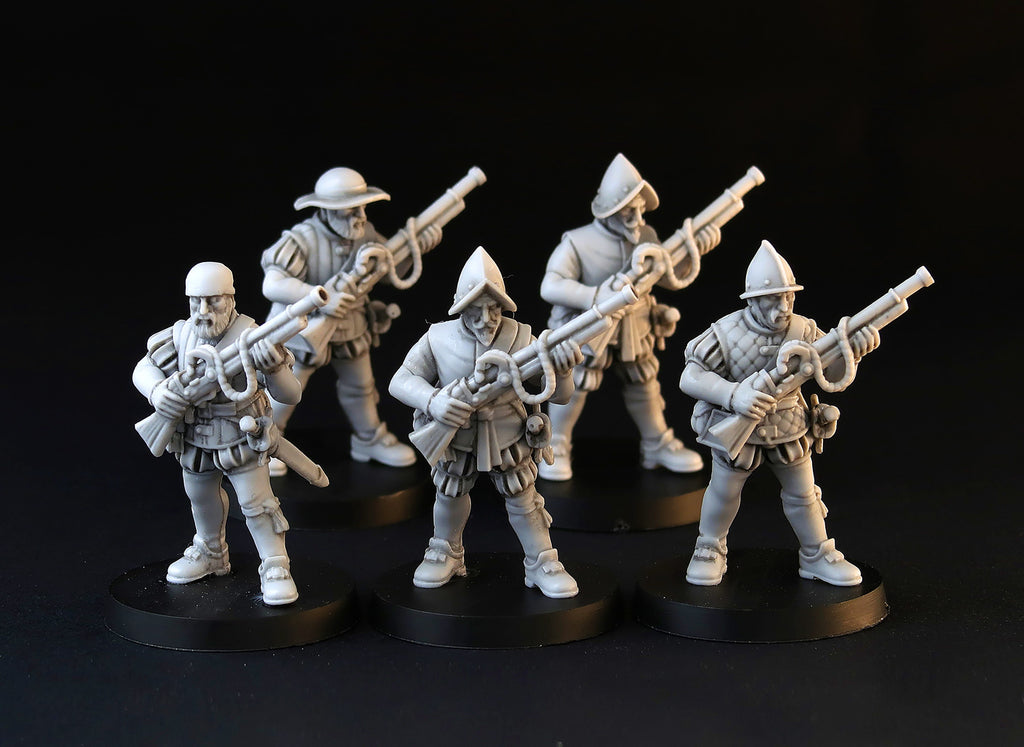 Imperial Hand Gunners wargame miniature set, 28mm resin