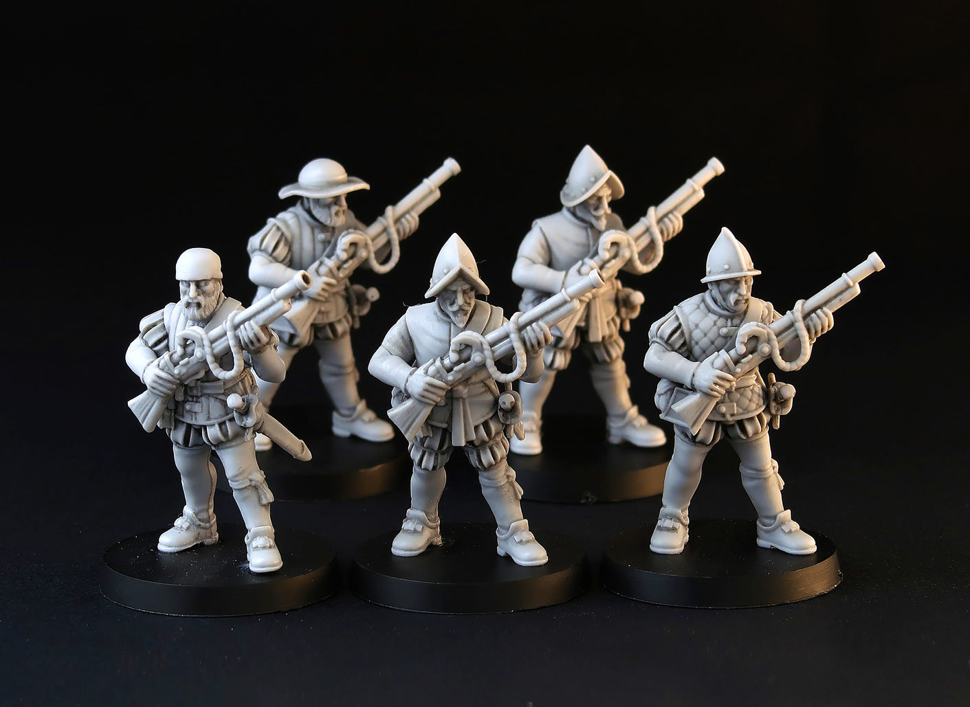 Imperial Hand Gunners wargame miniature set, 28mm resin