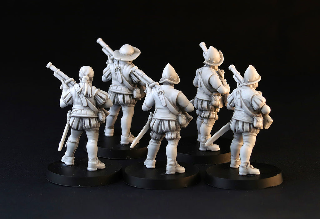 Imperial Hand Gunners wargame miniature set, 28mm resin