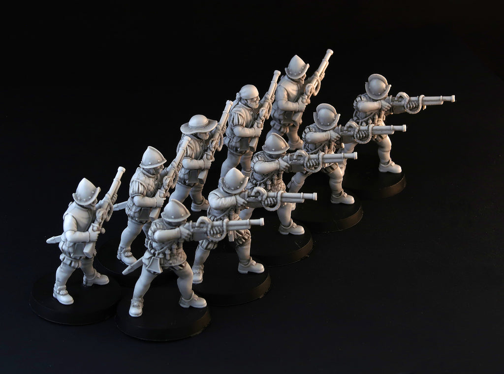 Spanish Hand Gunners wargame miniature set, 28mm musketeers