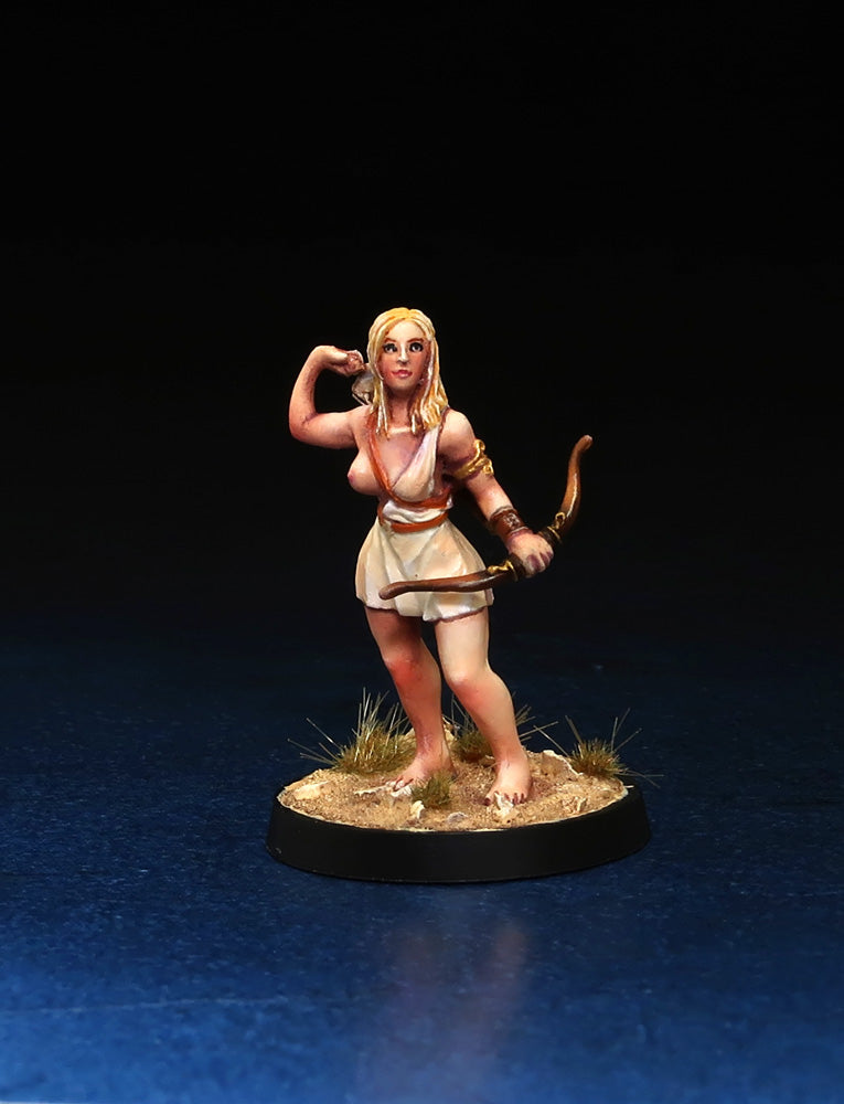Female Greek Archer - fantasy resin miniature for wargaming