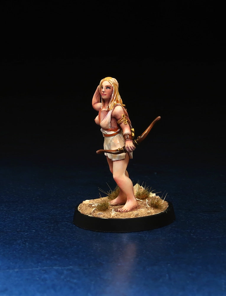 Female Greek Archer - fantasy resin miniature for wargaming