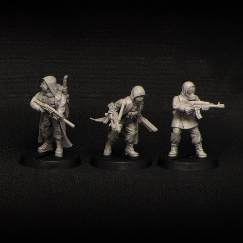 Nuclear Adventurers miniatures, postapoc stalkers