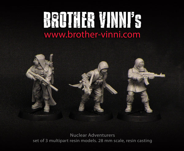 Nuclear Adventurers miniatures, postapoc stalkers