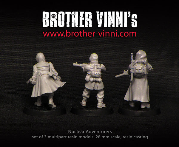 Nuclear Adventurers miniatures, postapoc stalkers