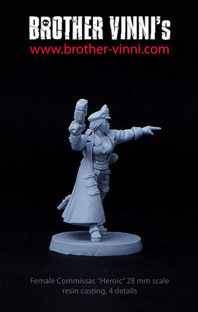 Female Imperial Commissar miniature - Brother Vinni