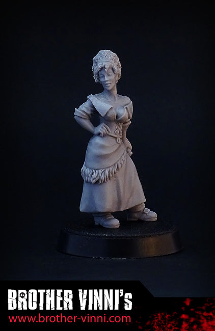 Female Assassin, thief fantasy miniature, 28 mm resin