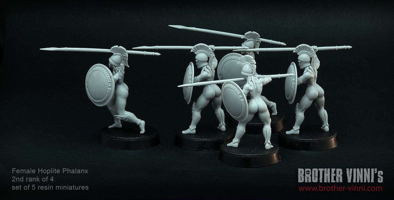 Female Hoplites 2/4 (28 mm miniatures by Brother Vinni)