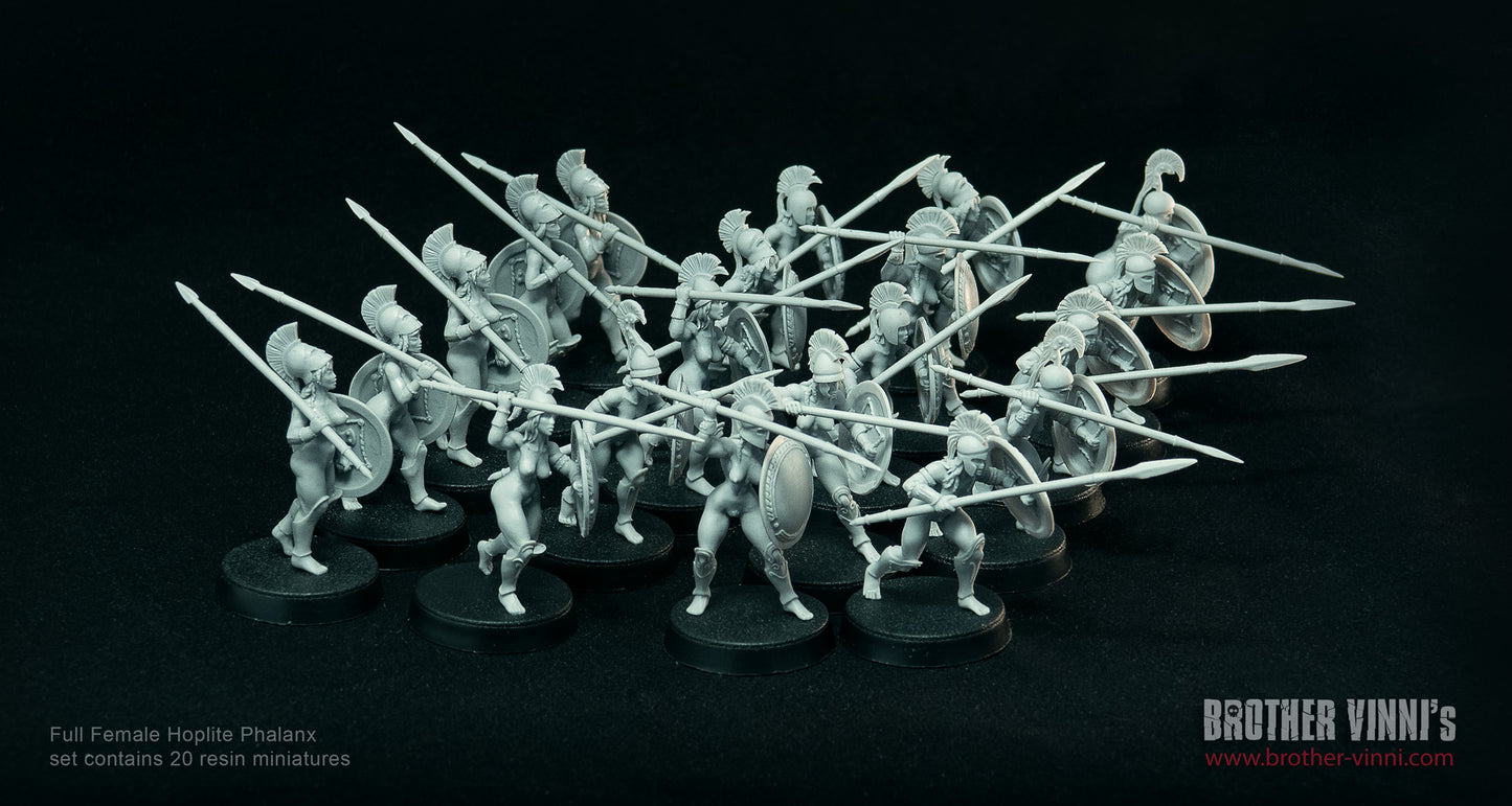 Female Hoplite miniatures (Full Phalanx)