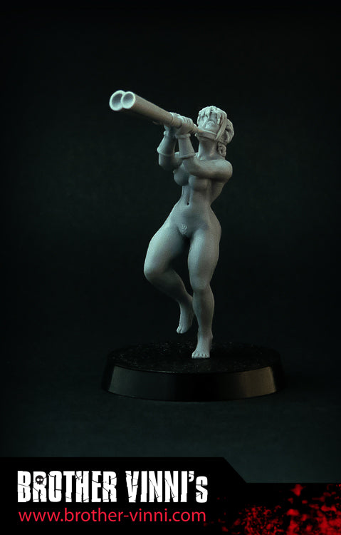 Female Hoplite Musician, Greek Amazon miniature 28 mm