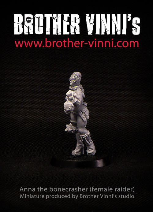 Female Post Apocalyptic Miniature 28mm for wargames