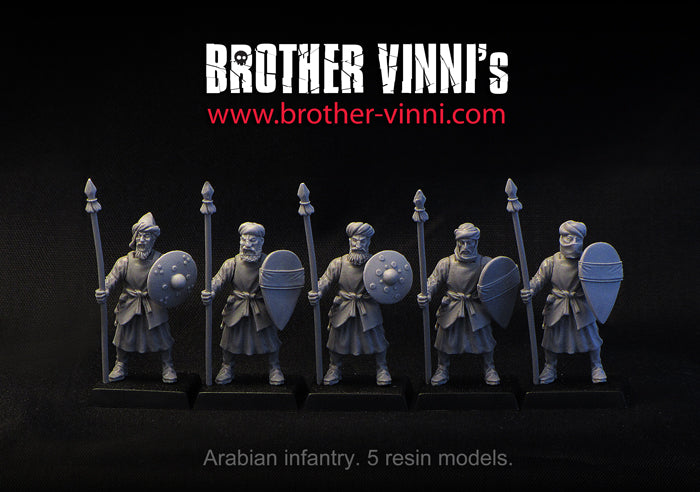 Copy of Arabian (Saracen) warriors miniatures, 2nd rank.