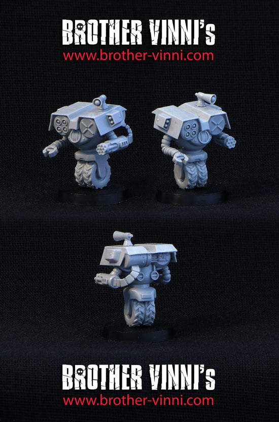 Urban Police Bot 3d printed miniature, resin