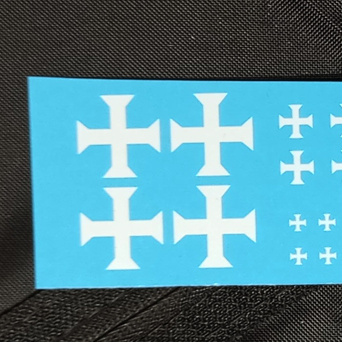 Decal - Teutonic Cross (white)