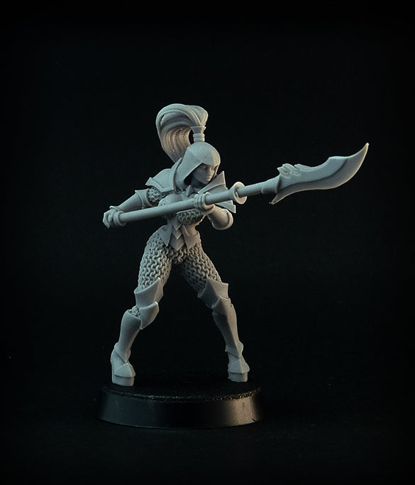 Dungeon Guard miniatures, 28 mm resin female fantasy