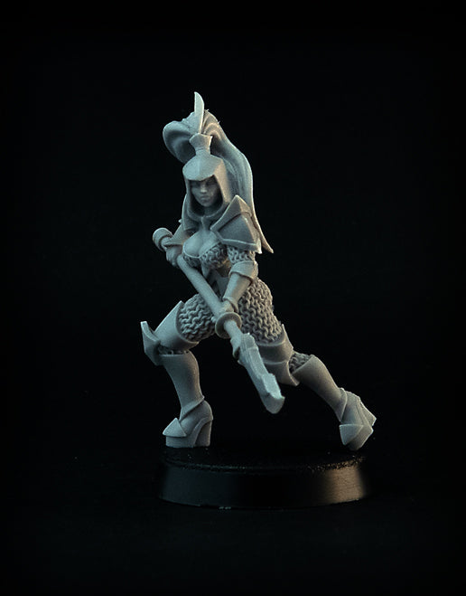 Dungeon Guard miniatures, 28 mm resin female fantasy