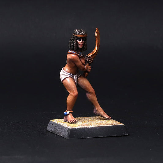 Egyptian Girl with sword miniature, 28 mm fantasy - Brother Vinni's webstore