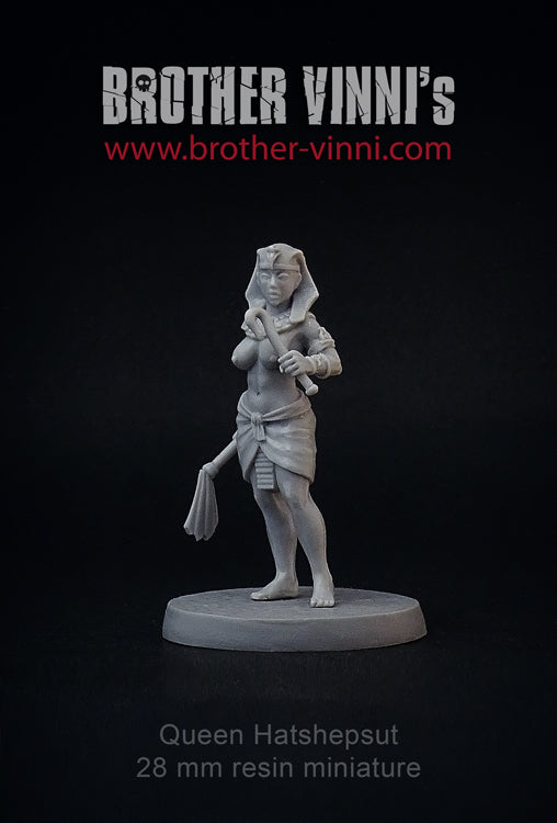 Female Pharaoh Hatshepsut miniature, 28 mm, for wargaming and tabletop RPG