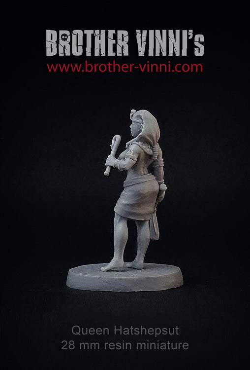 Female Pharaoh Hatshepsut miniature, 28 mm, for wargaming and tabletop RPG