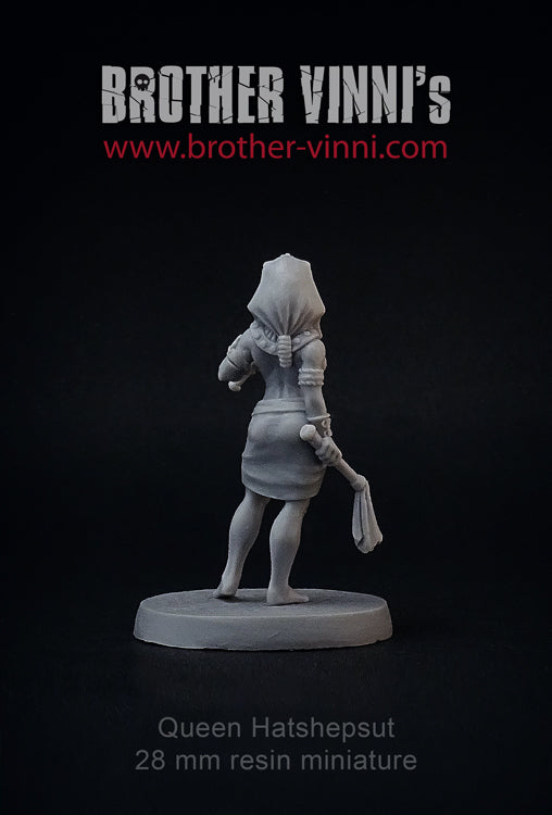 Female Pharaoh Hatshepsut miniature, 28 mm, for wargaming and tabletop RPG